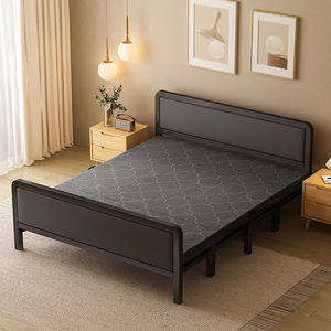 Lit pliant double en métal portable moderne <span class=keywords><strong>de</strong></span> 150 cm <span class=keywords><strong>de</strong></span> large, fourni par l'usine, pour bureau et <span class=keywords><strong>chambre</strong></span> à coucher - Product Image 1