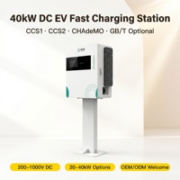 Estación de Carga Rápida para Vehículos Eléctricos de 30kW-50kW CC, Montada en Pared, Compatible con CHAdeMO y CCS2, para Estacionamientos Comerciales, Preparada para Energía Solar