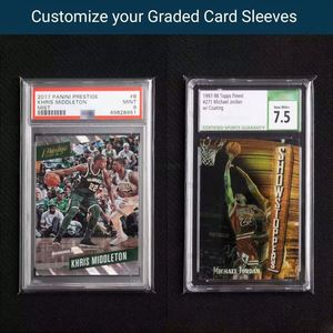 Protège-cartes gradués (100 unités) – Étuis de protection en plastique pour cartes de sport avec face avant et arrière transparentes - Product Image 4