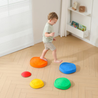 Oferta Especial NEEUU LY-2440 - Juego Educativo de 5 Piedras de Equilibrio Antideslizantes de Plástico, Colores Arcoíris/Pastel, Certificado de Seguridad para Niños Mayores de 2 Años