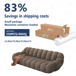 Set <span class=keywords><strong>Divani</strong></span> Sottovuoto con Pouf Pieghevole e Compresso, Divano <span class=keywords><strong>Letto</strong></span> in Schiuma Compressa per Stanza degli Ospiti, Arredamento Multifunzionale - Product Image 6