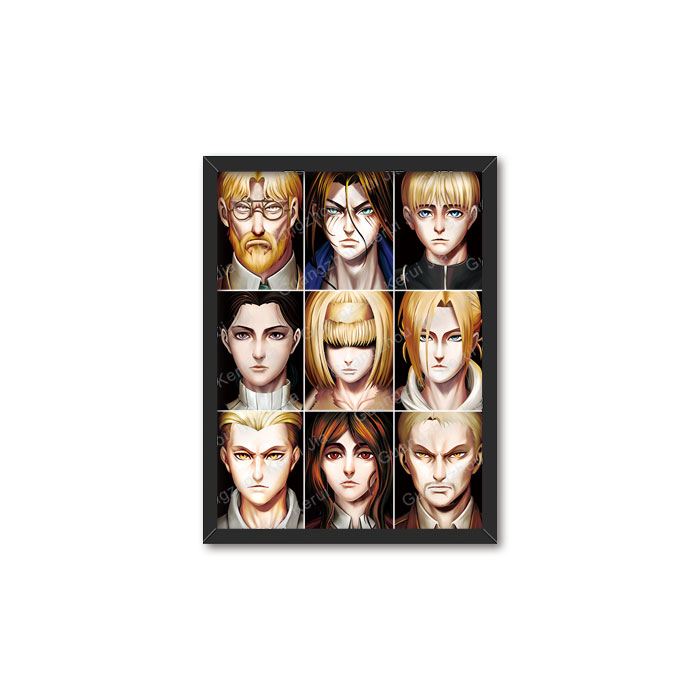 Новый дизайн Простая установка рамка без инструментов атака на Титанов 3d линзовидные постеры с откидной крышкой аниме для рекламных подарков