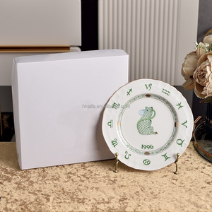 High-Quality 2026 New Year Zodiac Horse Celebration Bone Porcelain Plate - Gift <b>Set</b> for the New Year - Product Image 3