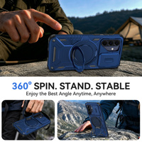 Étui de téléphone magnétique tendance avec support et protection d'appareil photo pour Samsung A17 A27 A37 A57, accessoires de téléphone pour Samsung S24 S25 S26 Ultra