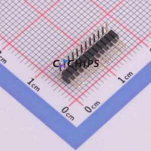 1271WR-12P Pin Header Bent Lead Through Hole,P=1.27mm Connector 1x12P 1.27mm Pin Header Right Angle Insert - Product Image 1