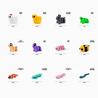 Service d'impression 3D personnalisable, jouets de poche pour animaux mignons imprimés en 3D, objets de collection amusants pour enfants, longueur 3-5 cm