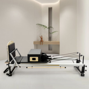 Reformer personnel en aluminium avec extension de boîte d'assise, sangles à double boucle SS-AL-MVR, glissière silencieuse - Product Image 1