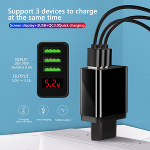 EONLINE Cargador <span class=keywords><strong>USB</strong></span> con Pantalla Digital 3.1A para iPhone 11 Adaptador de Carga Rápida de Pared Cargador de Teléfono Móvil para Samsung Xiaomi Huawei - Product Image 2