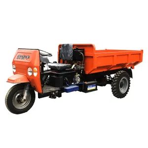 Customized For Dumper Motorcycle Bike Axle With Truck Adults Wheel Open Motorized 3 Human Trike Roof Heavy Loading Tricycle