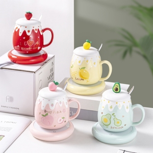 Hot Sale <b>USB</b> Constant Temperature <b>Heating</b> Breakfast Juice Milk Tea Cup Gifts Coffee Cups Ceramic Mug Porcelain Mugs - Product Image 1