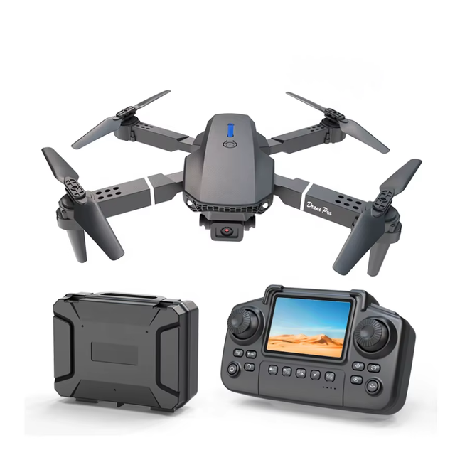 Professional E88 MAX Beginner Plastic Brushless Drones 4K WiFi FPV RC Quadcopter with Screen Remote Optical Flow Control