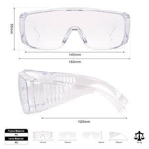 نظارات السلامة أنسي Z87.1 كبير الحجم درع Fitover البلاستيك الكمبيوتر في الهواء الطلق حماية العين مكافحة الضباب نظارات السلامة - Product Image 6