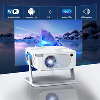 Proyektor Mini Smart Android 11 Speaker Stereo HIFI WIFI 6 Dukungan Maksimal 120 Inci