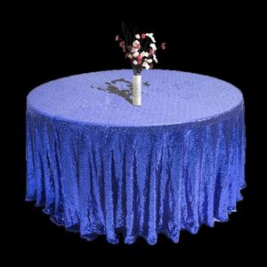 Royal Blue Glitter Cover 120 Cm Rose Gold <b>Round</b> Sequin Cloth <b>Tablecloth</b> for Wedding Event Table - Product Image 4