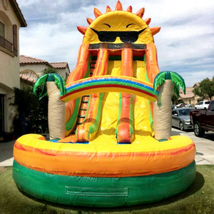 Commercial grade backyard wet jumping bounce <b>house</b> with pool water slides <b>inflatable</b> for kids - Product Image 1