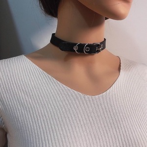 Collar estilo punk europeo y americano con ojales únicos, cadena para clavícula, collar moderno sin perforaciones y - Product Image 1