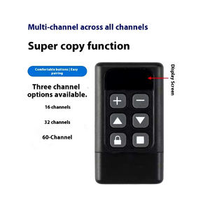 Télécommande universelle ZY-16CH 16 canaux pleine fréquence, super puissante, noire, 6 boutons, pour volet roulant et porte de garage rétractable - Product Image 6