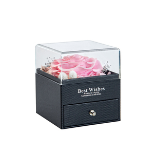 High Quality Valentine Gift Preserved Flowers with Jewelry Box