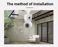 Équipement de sécurité Caméra WiFi double objectif HD 4MP avec application ICsee Vision nocturne Capteur CMOS Détection de mouvement et audio bidirectionnel