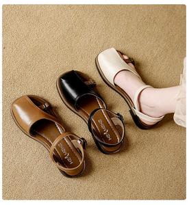 Women Closed Toe Soft <b>Flat</b> Roman <b>Sandals</b> 2026 Summer Fashion Mori Fairy Style Breathable Non Slip Daily Casual Beach Footwear - Product Image 4