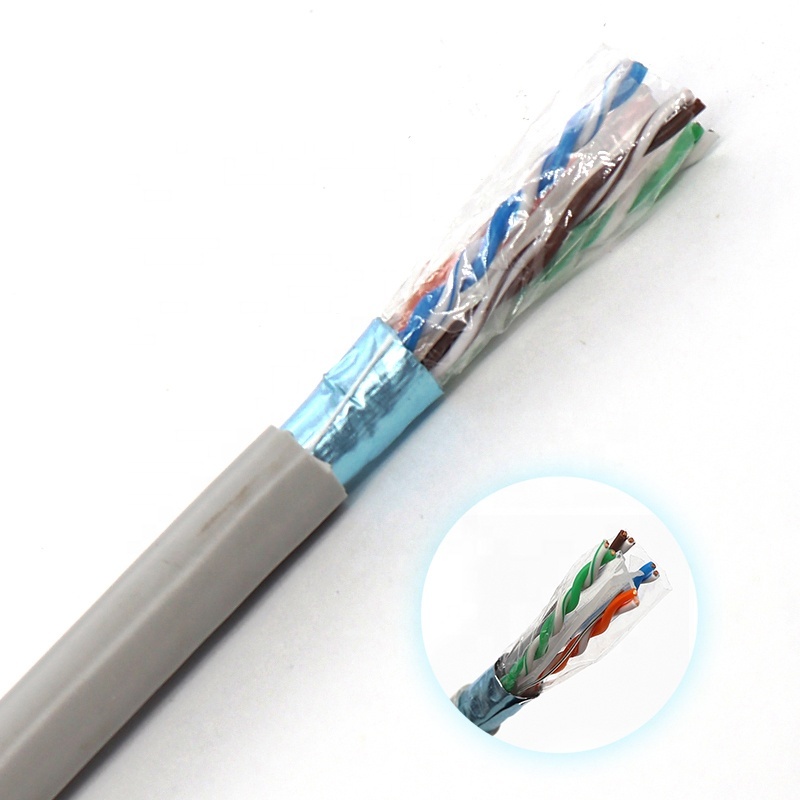4 пары кабелей utp cat 6 ftp utp, сетевой кабель в рулоне, Серый сетевой кабель cat6 или cat5e sftp с оболочкой lszh/pe