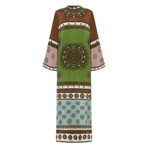 Abito a maniche lunghe stampato da donna |   Abito casual a taglio dritto con scollo rotondo <span class=keywords><strong>per</strong></span> <span class=keywords><strong>tutti</strong></span> i giorni, l'ufficio e il tempo libero - Product Image 2