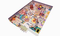 Aire de jeux pour enfants de 600 m², équipement de jeux pour enfants en salle, petite aire de jeux intérieure, fabrication sur mesure