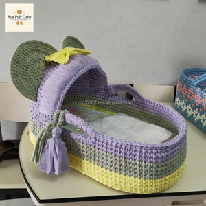 Wholesale Star Baby Cradle <strong>Basket</strong> Modern Style Poly Color Hand-Woven Car Sleeping &amp; Lying Out Crib Soothing <strong>Basket</strong> - Product Image 2