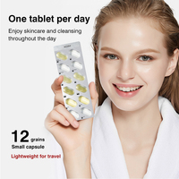 Ensemble de capsules de soins de la peau bio pures, acide hyaluronique, camomille, sans paraben, hydratant, lissant, réparateur, sérum crème
