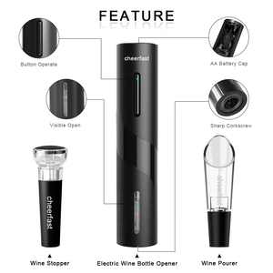 ชุดของขวัญที่เปิดขวดไวน์คุณภาพสูง ที่เปิดขวดไวน์ไฟฟ้าไร้สายพร้อมปุ่มกด ใช้งานได้ทุกโอกาส - Product Image 4