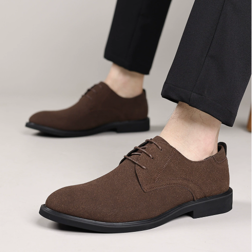 chinese dress ladies Men Suede Lace-Up Leather Oxford Shoes main image 1