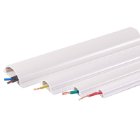Goulotte de câblage en PVC de haute qualité avec ruban adhésif, conduit de câblage électrique en plastique, gaine de câblage en PVC