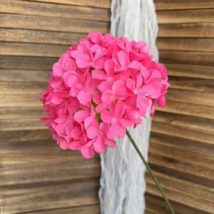 Grandes fleurs d'hortensia artificielles en latex blanc et bleu, fleurs d'hortensia de simulation européenne, décoration de mariage - Product Image 4