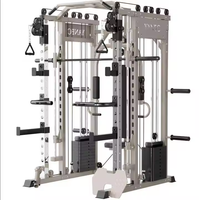 Cage de puissance multifonctionnelle avec système à double poulie 70kg Rack de squat Smith Machine-Station d'exercice double de qualité supérieure
