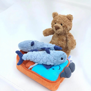PLAYPOP Versión Alta Estilo JC Peluche de Sardinas Amuseable con Base Ponderada Desmontable, Textura de Pana, Regalo Boutique - Product Image 4