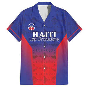 Maglia della Cultura Tifoseria della Nazionale di Calcio di Haiti, Camicia Casual da Uomo con Stampa della Nazionale di Calcio di Haiti - Product Image 1