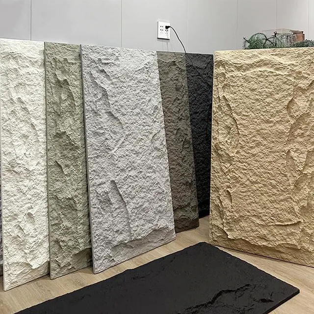 Waterproof Slate Stone Decorative PU Rock