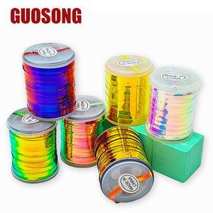Mouche attachant le <span class=keywords><strong>fil</strong></span> de corps Flash multicolore 2MM clinquant réfléchissant Durable pour les nymphes moucherons pêche à la mouche en eau salée et matériel de fixation - Product Image 3