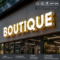 Enseigne extérieure pour bureau, affichage de devanture de magasin, lettres 3D lumineuses LED personnalisées, colorées, éclairées par l'avant, en acrylique, écologiques