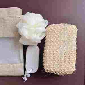 3 in 1 Kit Pumice Stone Ball Body Scrubber Towel Promotional Gift <b>Bath</b> Set - Product Image 3