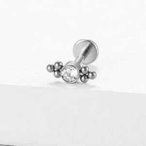 Lotus Wholesale G23 Labret de piercing en titane implantable à filetage interne pour hélix et cartilage, bijoux de piercing pour femmes - Product Image 3