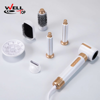 Sèche-cheveux professionnel 7 en 1, brosse à air chaud à enroulement automatique, sèche-cheveux à haute vitesse 110 000 tr/min avec ions négatifs
