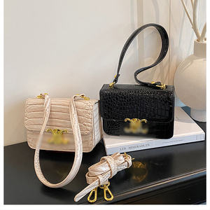 Mini sac pour femme à motifs couleur unie nouveauté sac à bandoulière à chaîne polyvalent luxe petit sac carré pour femme - Product Image 2