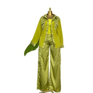 Abbigliamento Femminile Europeo <span class=keywords><strong>e</strong></span> Americano, Nuova Moda Estate 2026, Set con <span class=keywords><strong>Camicia</strong></span> a Maniche Lunghe <span class=keywords><strong>e</strong></span> <span class=keywords><strong>Pantaloni</strong></span> a Gamba Larga con Design Patchwork - Product Image 5