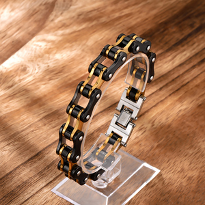 <span class=keywords><strong>Bracelet</strong></span> de motard pour <span class=keywords><strong>homme</strong></span>, bijoux punk, <span class=keywords><strong>bracelet</strong></span> en acier inoxydable épais, chaîne de moto pour <span class=keywords><strong>homme</strong></span> - Product Image 5
