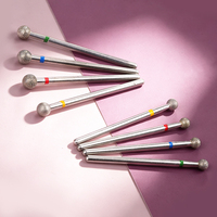 Embout de ponceuse à ongles professionnel en diamant, à grain personnalisé, pour la couleur des anneaux, avec boule de diamant grande et petite, accessoires pour ponceuse électrique pour fournisseurs de salons de manucure