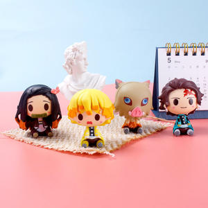 Set de Figuras de <span class=keywords><strong>Anime</strong></span> Demon Slayer Kimetsu no Yaiba, Tanjiro, Nezuko, Zenitsu, Inosuke, Versión Q, PVC, Colección de Juguetes para Niños, Regalo - Product Image 4