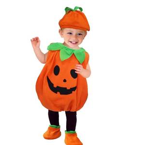 MS <b>Halloween</b> Orange Suit Kids Lantern Face Fancy Dress up Outfit Cute Pumpkin <b>Costume</b> for <b>Toddler</b> - Product Image 5
