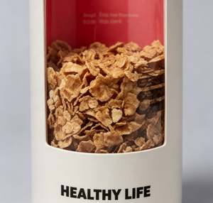 Emballage personnalisé en tube de papier écologique pour céréales et graines, avec fenêtre, impression quadricolore, conteneur alimentaire en papier kraft - Product Image 2