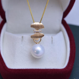 Collar con Colgante de Perla Edison Redonda de 11-12 mm de Zhuji Danshui, Luz Intensa, Pequeñas Imperfecciones, Collar de Plata S925 - Product Image 1